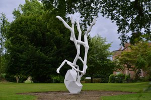 Emma Woffenden: Selection of Drawings for Sculpture, 2000-2023. Floating Falling sculpture in situ.