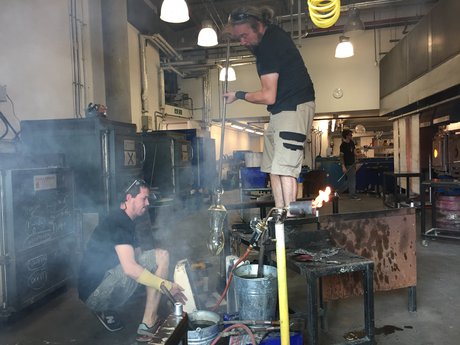 Emma Woffenden: Fell, 2019. work in progress with James Maskery at National Glass Centre