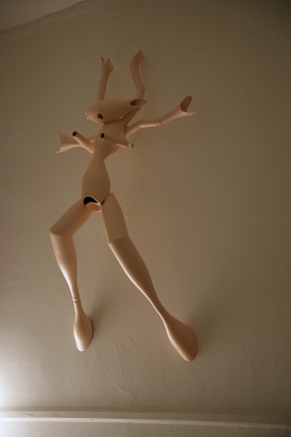 Emma Woffenden: Figurative work made from glass bottles, 2009. Sister, wall mounted
122 x 76 x 34